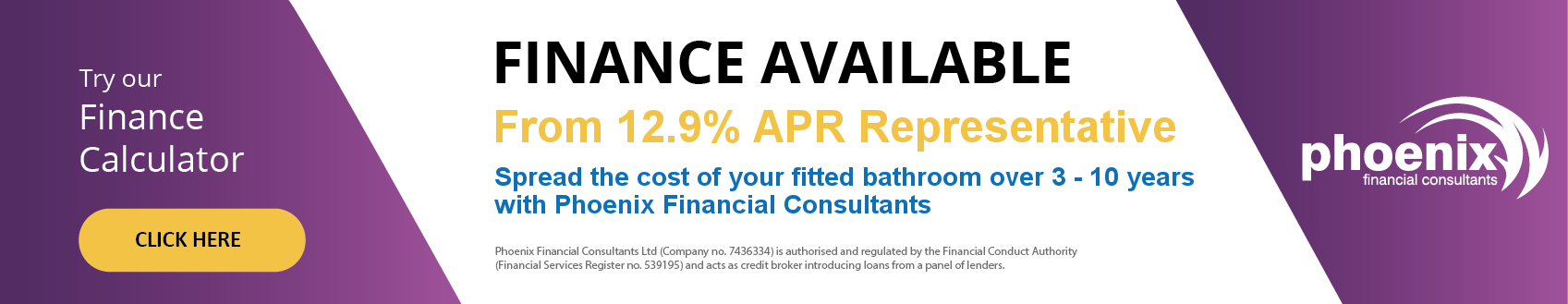Fitted bathroom finance available