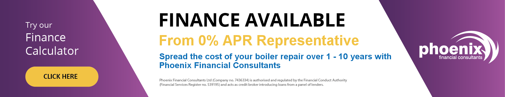 Boiler repair finance available