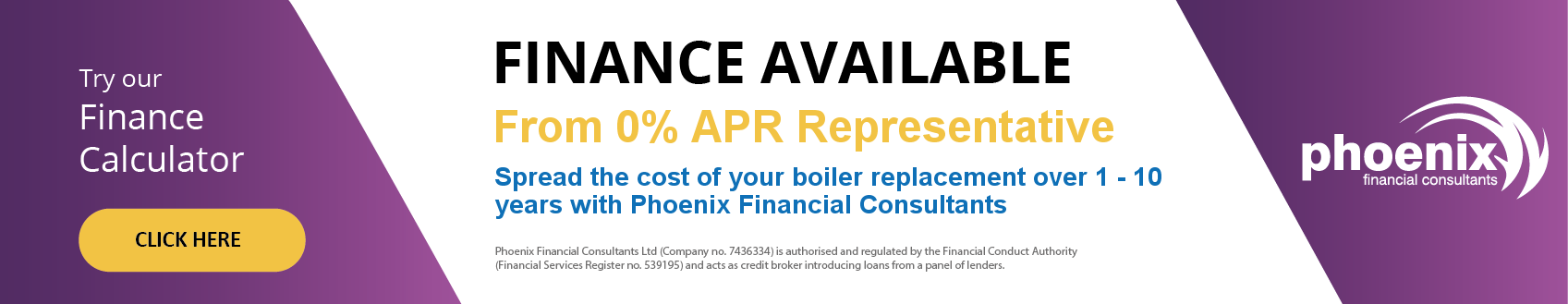 Boiler replacement finance available